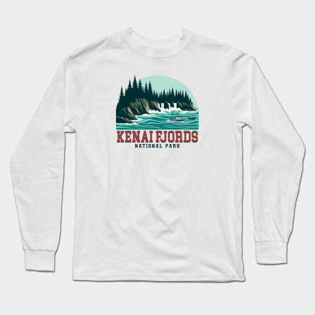 Kenai Fjords National Park Long Sleeve T-Shirt by Americansports